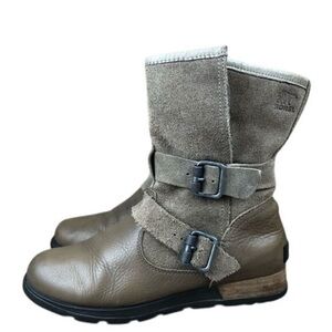 Sorel Boots Women's 7.5 Taupe Olive Major Moto
Fold Down Winter Ankle Buckle
